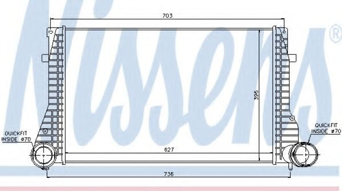 Intercooler, compresor SEAT TOLEDO II (1M2) (1998 - 2006) NISSENS 96633 piesa NOUA