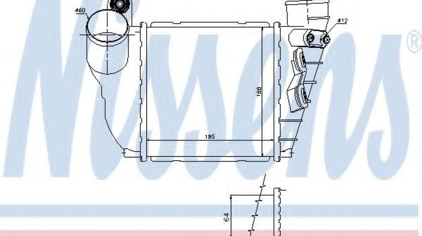 Intercooler, compresor SKODA OCTAVIA I (1U2) (1996 - 2010) NISSENS 96488 piesa NOUA
