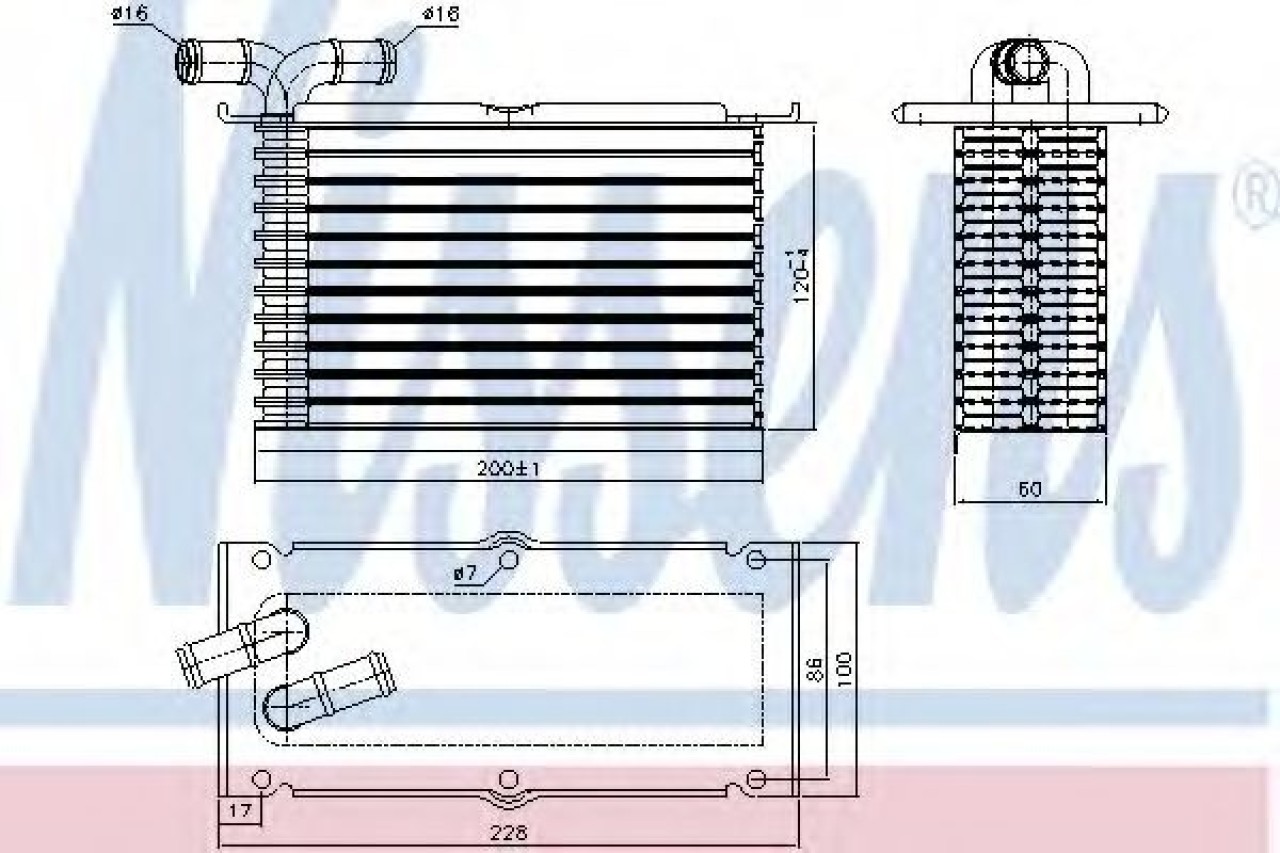 Intercooler, compresor SKODA RAPID (NH3) (2012 - 2016) NISSENS 96470 piesa NOUA
