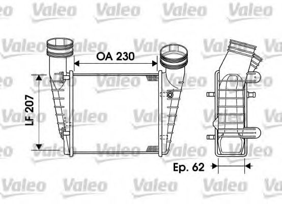 Intercooler, compresor SKODA SUPERB I (3U4) (2001 - 2008) VALEO 817938 piesa NOUA
