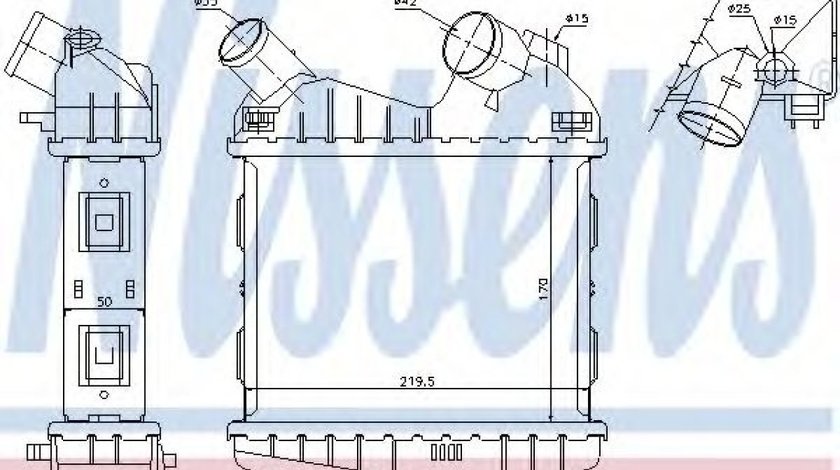 Intercooler, compresor SMART CITY-COUPE (450) (1998 - 2004) NISSENS 96499 piesa NOUA