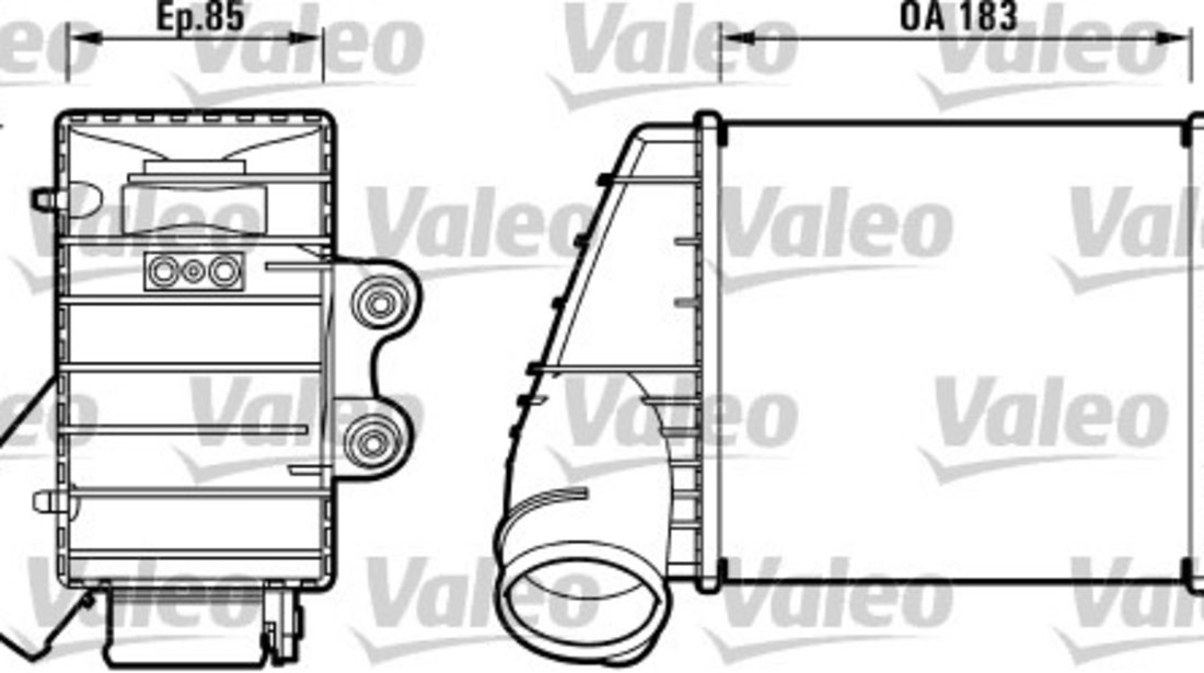 Intercooler, compresor stanga (817487 VALEO) AUDI,SEAT