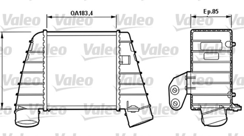 Intercooler, compresor stanga (817488 VALEO) AUDI,SEAT
