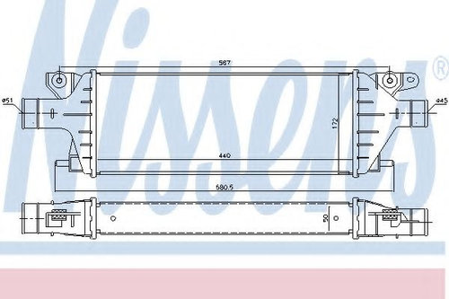Intercooler, compresor SUZUKI SX4 (EY, GY) (2006 - 2016) NISSENS 96484 piesa NOUA