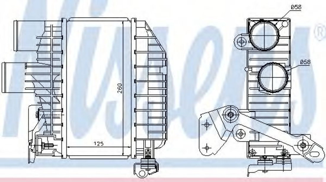 Intercooler, compresor TOYOTA AVENSIS Combi (T25) (2003 - 2008) NISSENS 96758 piesa NOUA