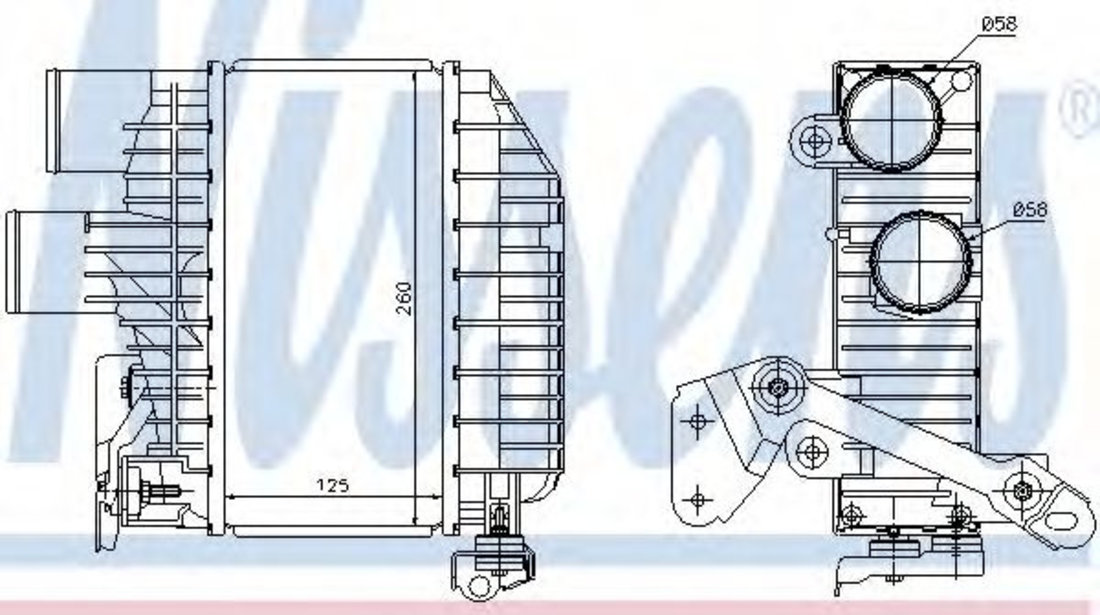 Intercooler, compresor TOYOTA AVENSIS Limuzina (T25) (2003 - 2008) NISSENS 96758 piesa NOUA