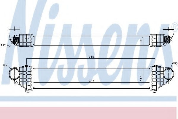 Intercooler, compresor VOLVO C30 (2006 - 2012) NISSENS 96722 piesa NOUA