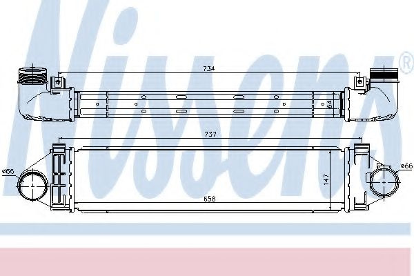 Intercooler, compresor VOLVO C30 (2006 - 2012) NISSENS 96472 piesa NOUA