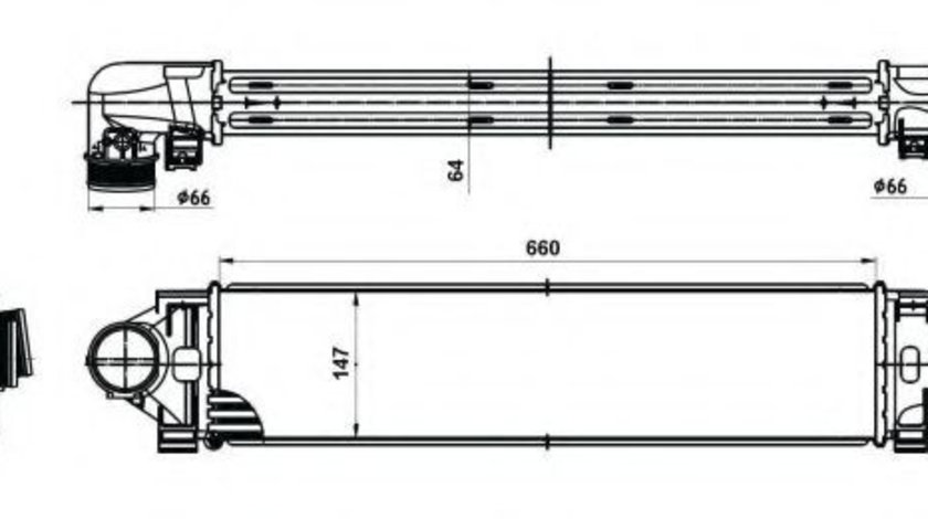 Intercooler, compresor VOLVO S60 II (2010 - 2016) NRF 30394 piesa NOUA