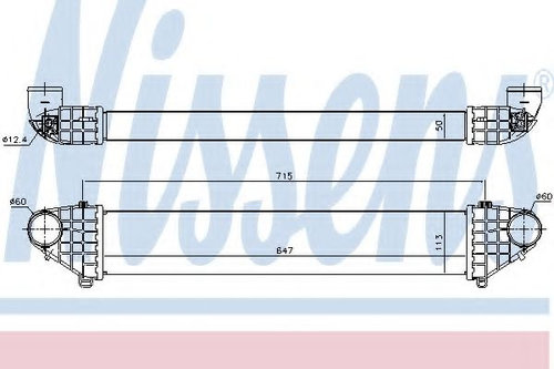 Intercooler, compresor VOLVO V50 (MW) (2004 - 2016) NISSENS 96722 piesa NOUA