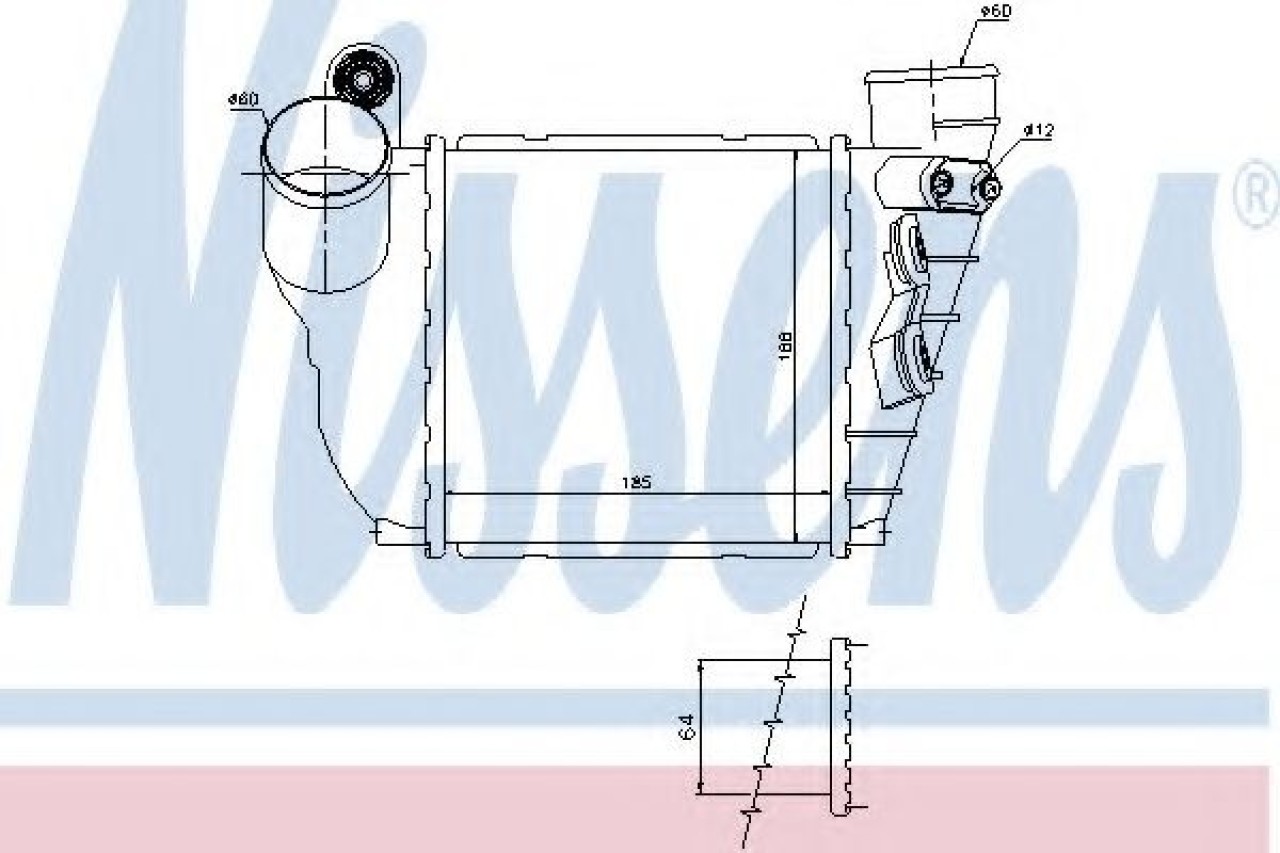 Intercooler, compresor VW BORA Combi (1J6) (1999 - 2005) NISSENS 96488 piesa NOUA