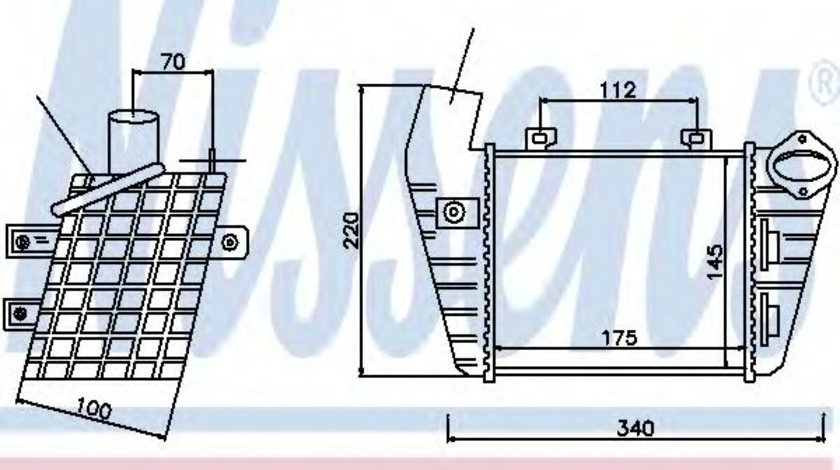 Intercooler, compresor VW GOLF III (1H1) (1991 - 1998) NISSENS 96795 piesa NOUA