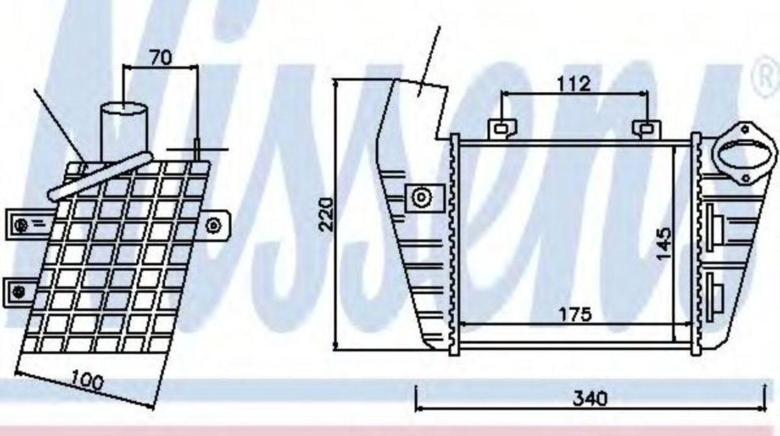 Intercooler, compresor VW GOLF III Cabriolet (1E7) (1993 - 1998) NISSENS 96795 piesa NOUA