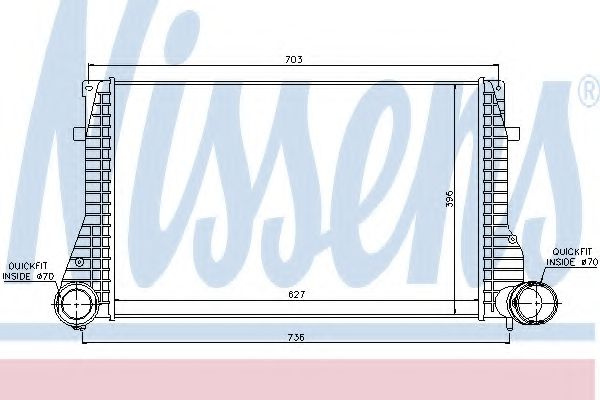 Intercooler, compresor VW GOLF IV (1J1) (1997 - 2005) NISSENS 96633 piesa NOUA