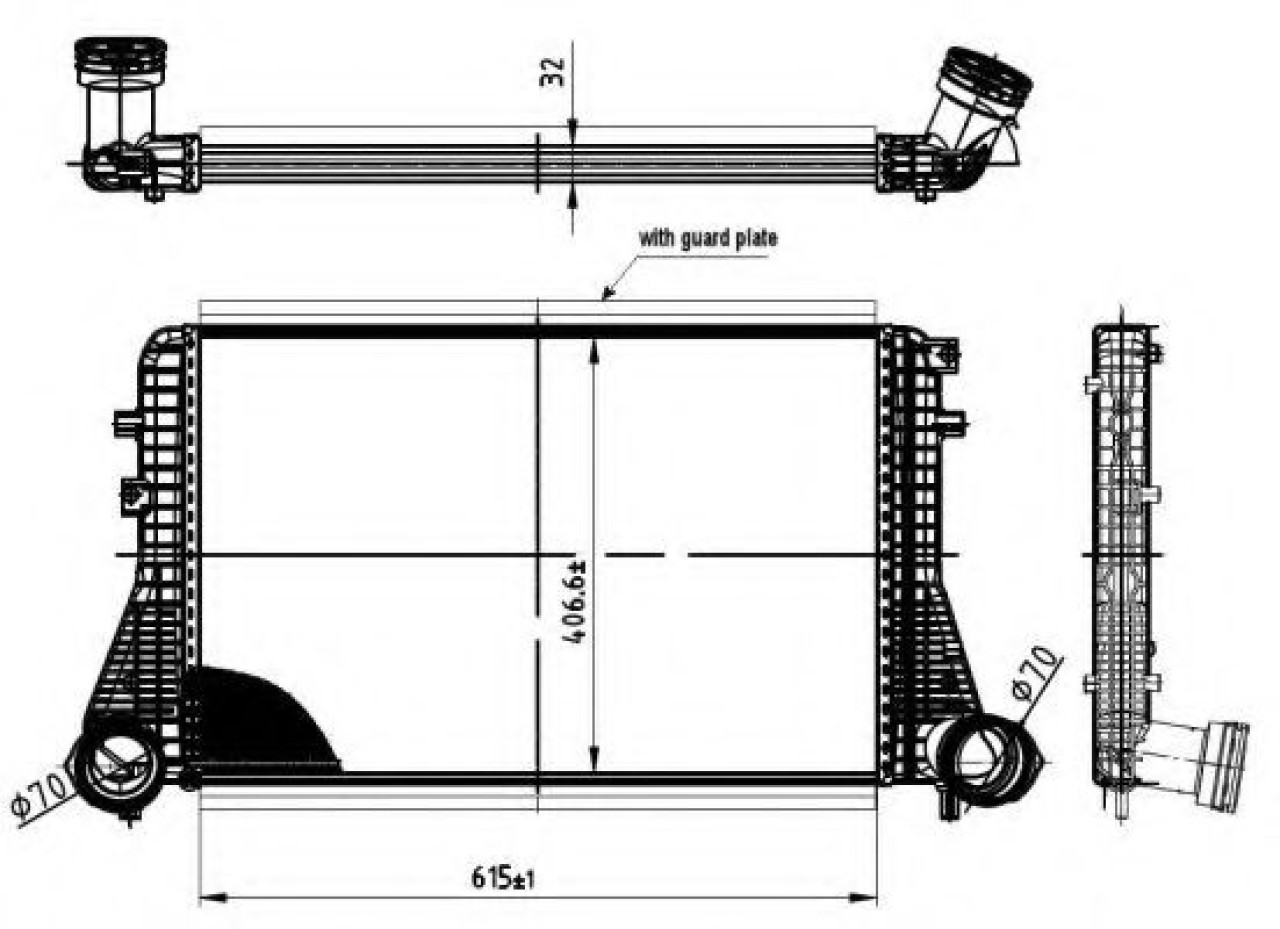 Intercooler, compresor VW GOLF V (1K1) (2003 - 2009) NRF 30454 piesa NOUA
