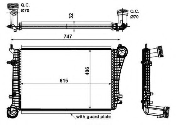 Intercooler, compresor VW GOLF V (1K1) (2003 - 2009) NRF 30199 piesa NOUA
