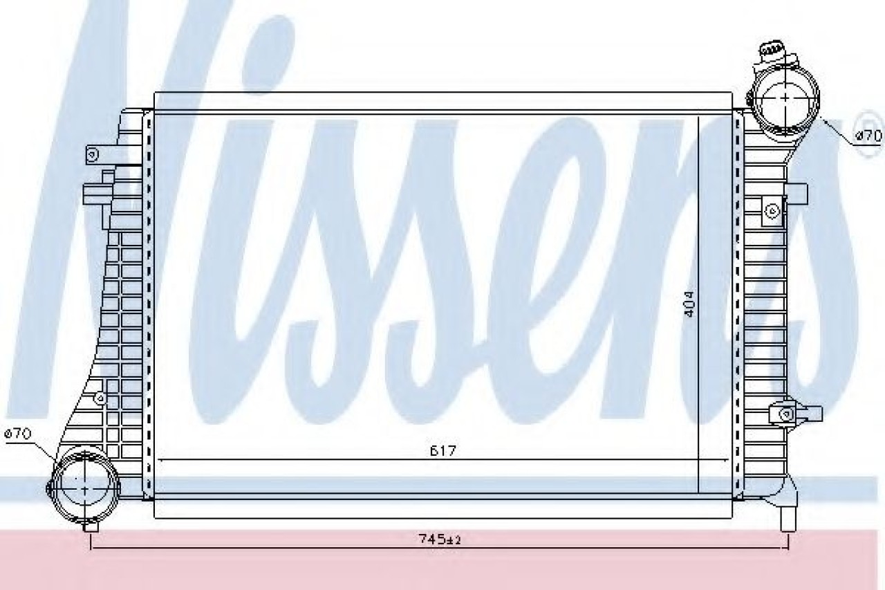 Intercooler, compresor VW GOLF V (1K1) (2003 - 2009) NISSENS 96619 piesa NOUA