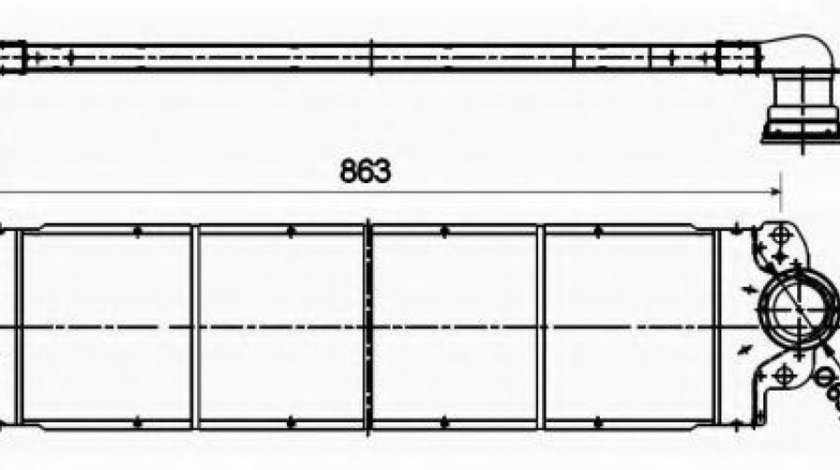 Intercooler, compresor VW MULTIVAN V (7HM, 7HN, 7HF, 7EF, 7EM, 7EN) (2003 - 2015) NRF 30354 piesa NOUA