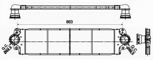Intercooler, compresor VW MULTIVAN VI (SGF, SGM, SGN) (2015 - 2016) NRF 30354 piesa NOUA