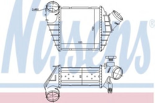Intercooler, compresor VW NEW BEETLE Cabriolet (1Y7) (2002 - 2010) NISSENS 96759 piesa NOUA
