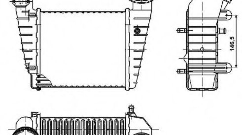 Intercooler, compresor VW PASSAT (3B2) (1996 - 2001) NRF 30147A piesa NOUA