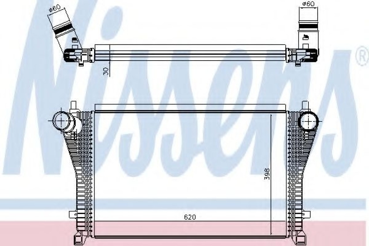 Intercooler, compresor VW PASSAT (3G2) (2014 - 2016) NISSENS 96494 piesa NOUA