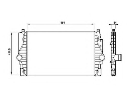 Intercooler, compresor VW PASSAT Variant (3B6) (2000 - 2005) NRF 30873 piesa NOUA