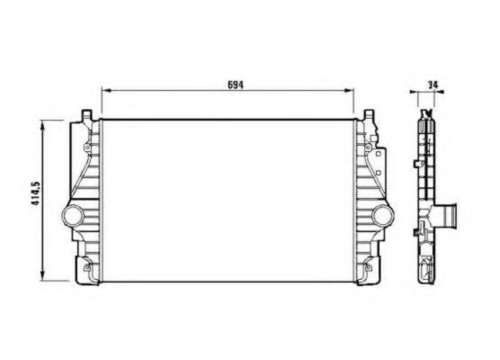 Intercooler, compresor VW TRANSPORTER IV bus (70XB, 70XC, 7DB, 7DW, 7DK) (1990 - 2003) NRF 30873 pie...