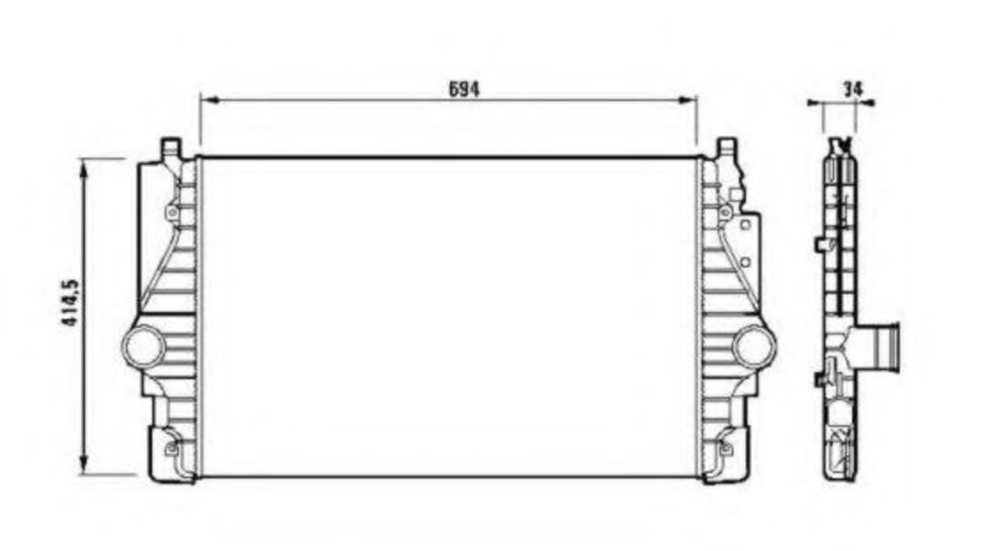 Intercooler, compresor VW TRANSPORTER IV platou / sasiu (70XD) (1990 - 2003) NRF 30873 piesa NOUA