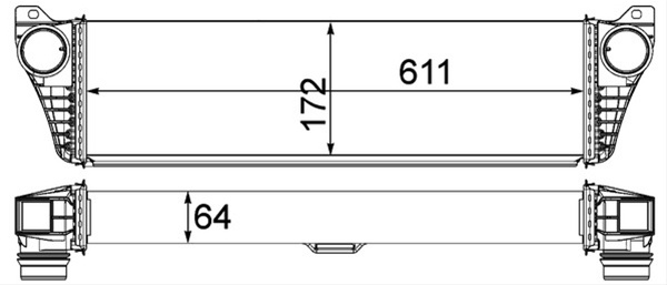 Intercooler Mahle Behr Mercedes-Benz CI 150 000P