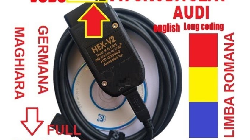 Interfata auto Hex V2 Vag Com vcds 21.9 Update romana/engleza