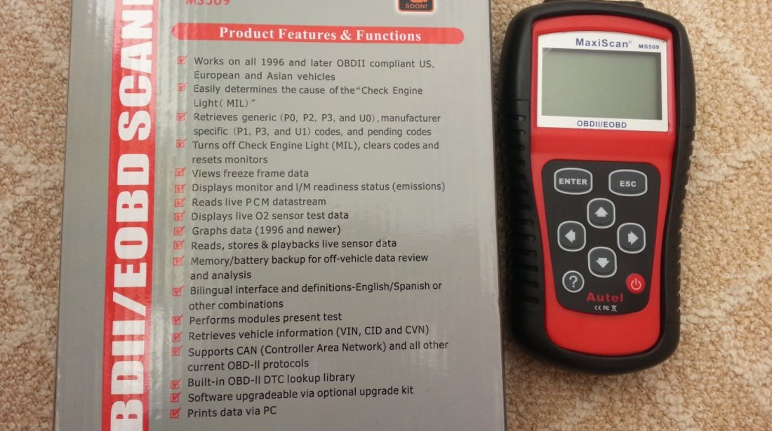 Interfata diagnoza auto AUTEL MaxiScan MS509 - OBD2 Produs NOU !