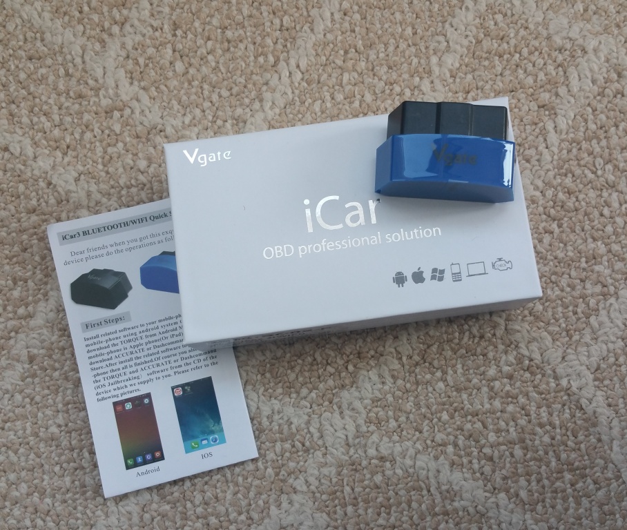 Interfata diagnoza Vgate iCar 3 Bluetooth OBDII OBD2 ELM327 pt. Android iOS PC