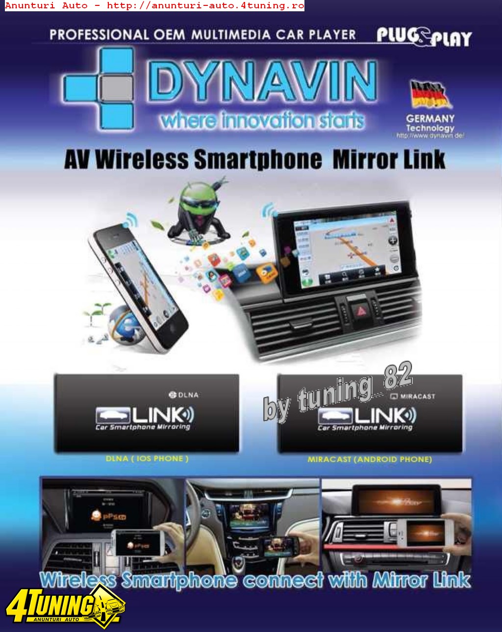 Interfata Mirror link Miracast Airplay W