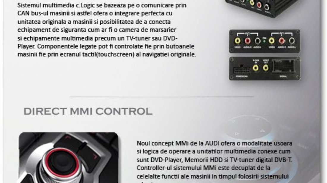 Interfata multimedia LOGIC audio video integrare oem Audi MMI 2G