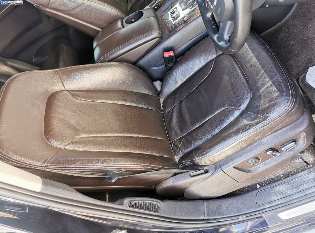 Interior 5 Locuri Piele Maro Brown Scaune Fata Stanga Dreapta Electrice cu Incalzire si Bancheta Spate cu Spatar Audi Q7 4L 2007 - 2015 [K7129]