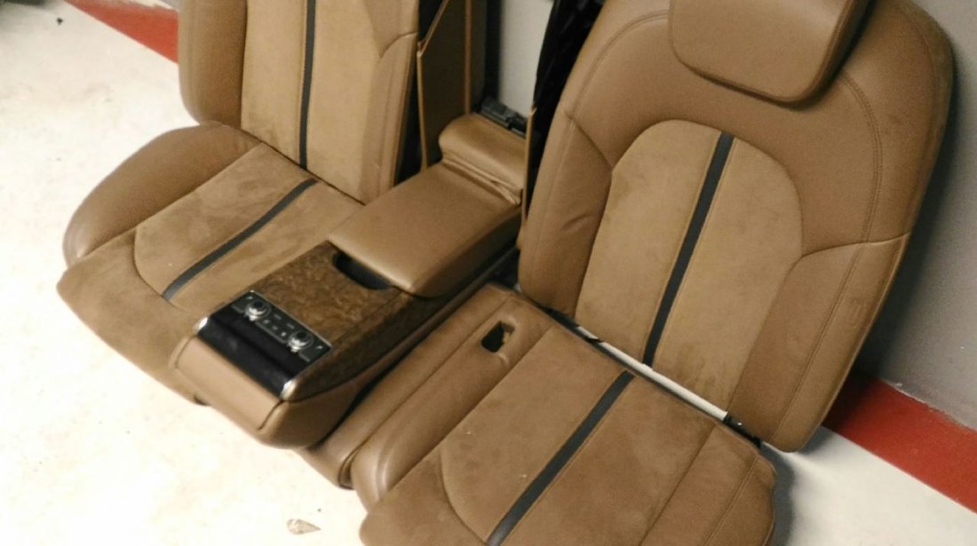 Interior AUDI A8 4H D4 2010-2016 piele+alcantara maro