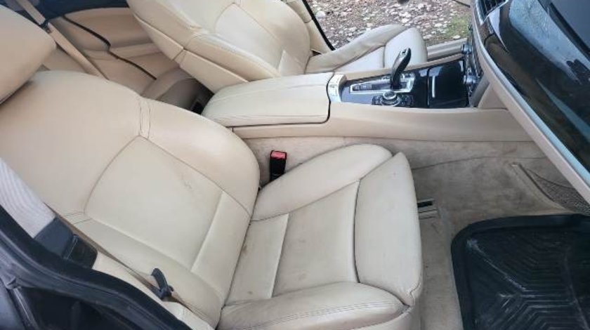 Interior BMW F07 2010 (piele crem, scaune electrice și scaune + banchete încălzite)