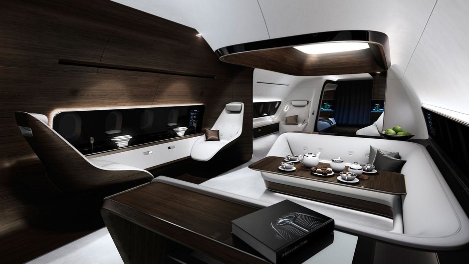 Interior de avion proiectat de Mercedes-Benz Style