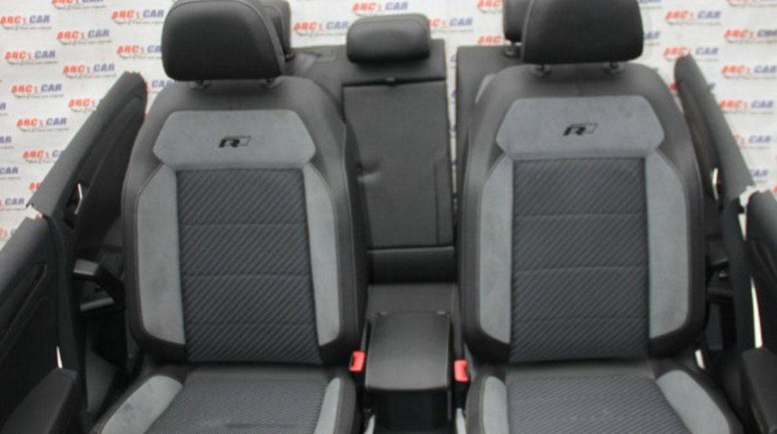 Interior din piele si textil VW T-Roc (A11) R-Line 2017-prezent