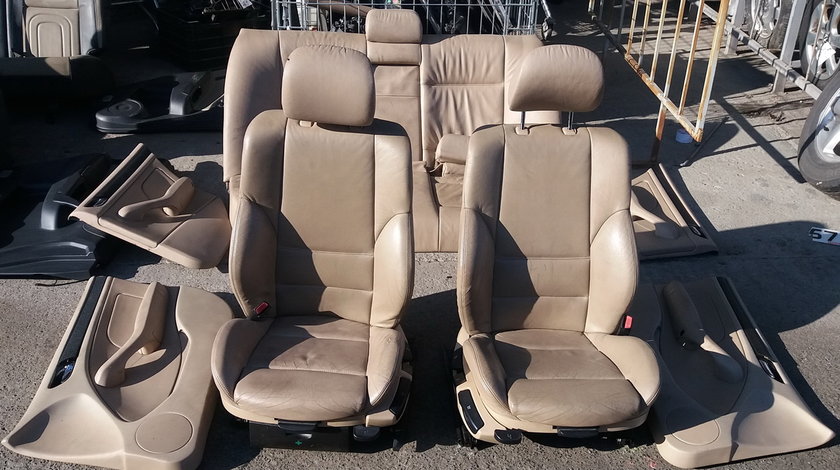 Interior piele crem, BMW Seria 3 E46, caroserie Sedan, fabr. 2002