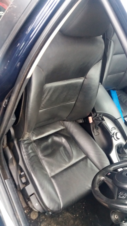 Interior piele negru, BMW Seria 5 E60, caroserie Sedan, fabr. 2005