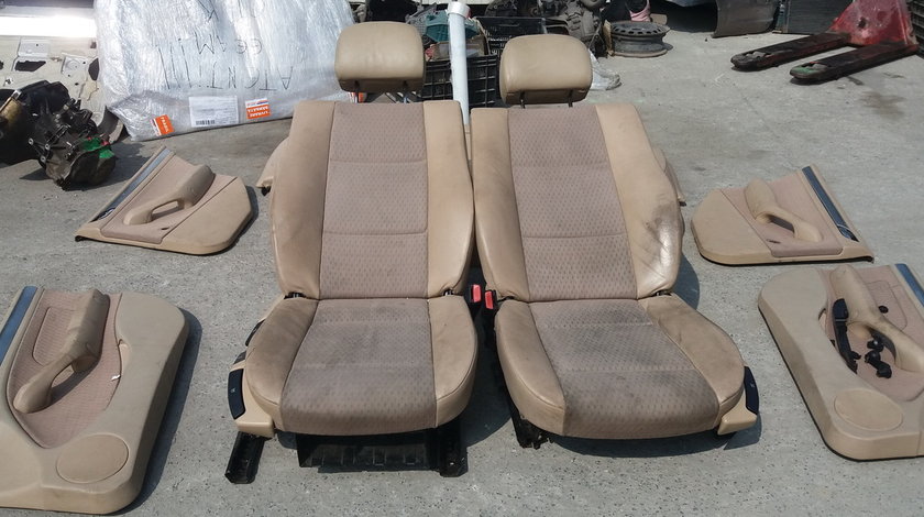 Interior semipiele crem, BMW Seria 3, E46 , (scaune, banchete) , fabr. 2000