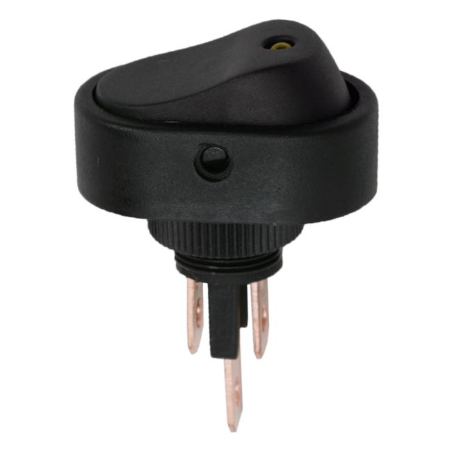 Interupator basculant 1 circuit 20A-12VDC OFF-ON, cu LED galben 09047SA