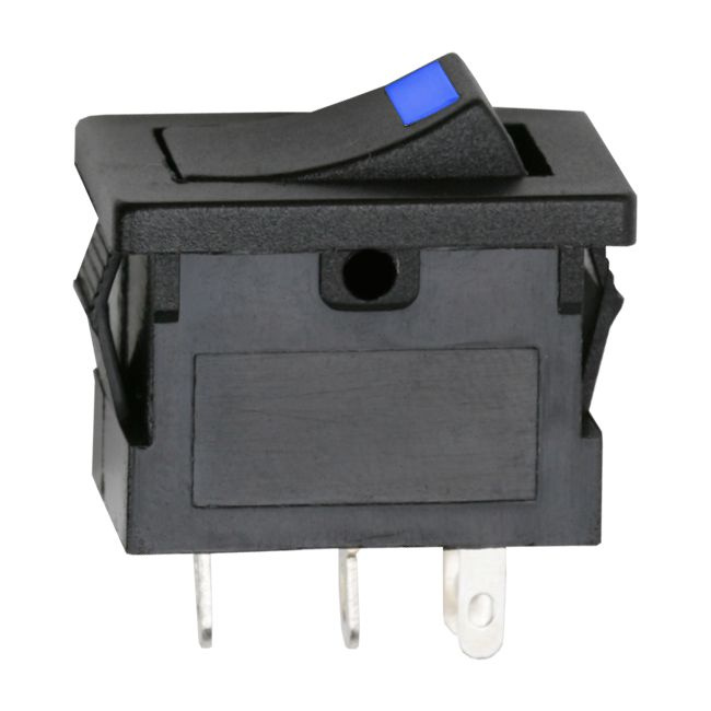 Interupator basculant1 circuit15A-12VDCOFF-ONcu LED albastru 09027KE