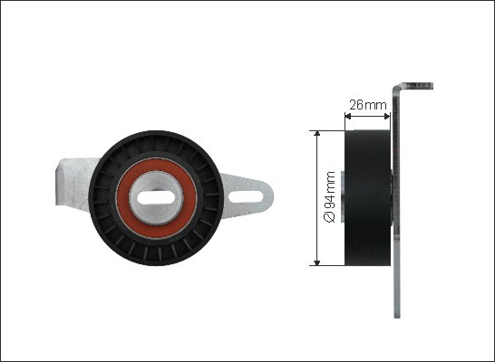 Intinzator curea, curea distributie (500247 CAFFARO) Citroen,PEUGEOT