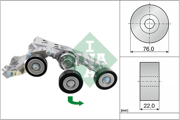 Intinzator curea, curea distributie (534033810 INA) MERCEDES-BENZ