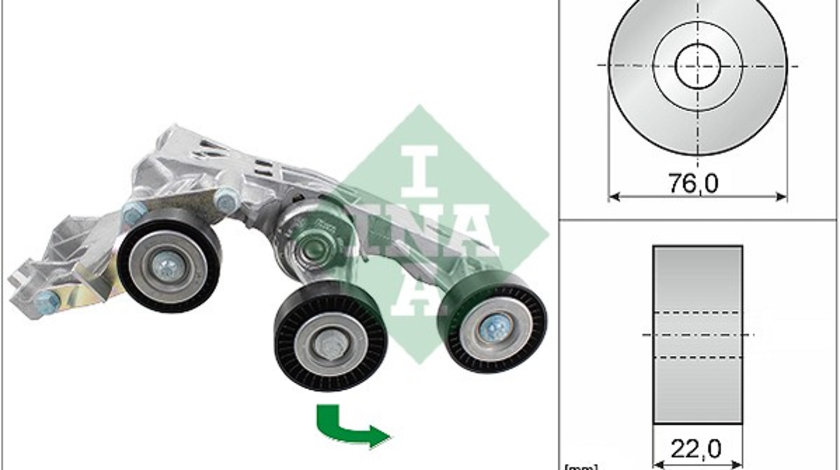 Intinzator curea, curea distributie (534033810 INA) MERCEDES-BENZ