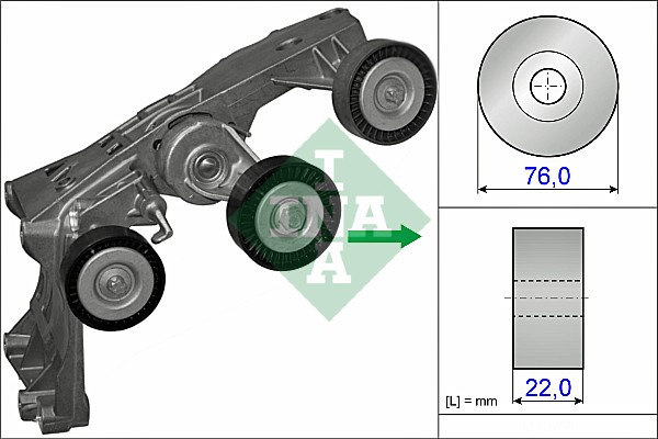 Intinzator curea, curea distributie (534043110 INA) MERCEDES-BENZ