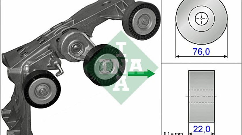 Intinzator curea, curea distributie (534043110 INA) MERCEDES-BENZ